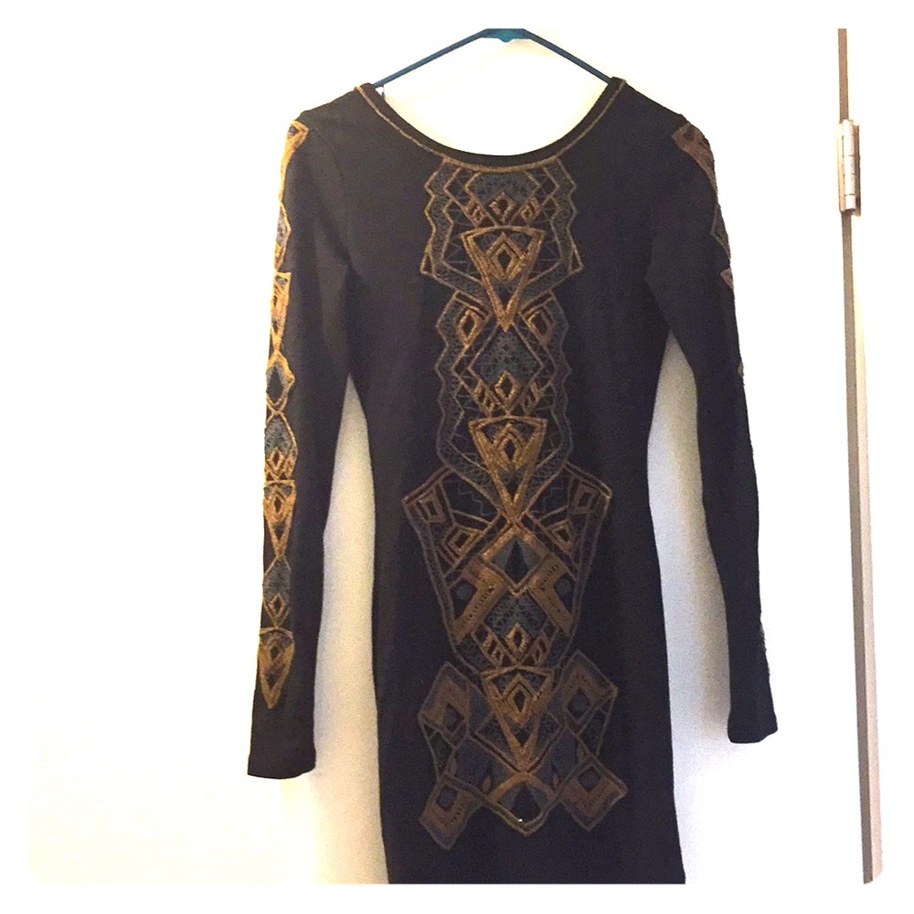 Free People Embroidered Stretchy Dress